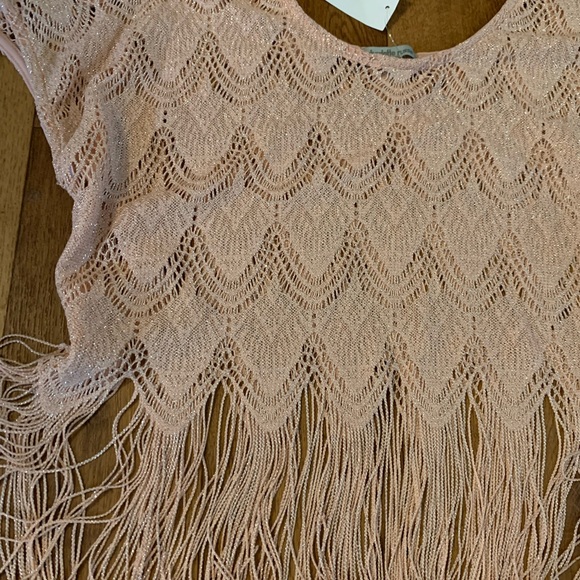 Brand new light pink crop top cover up - Picture 2 of 3